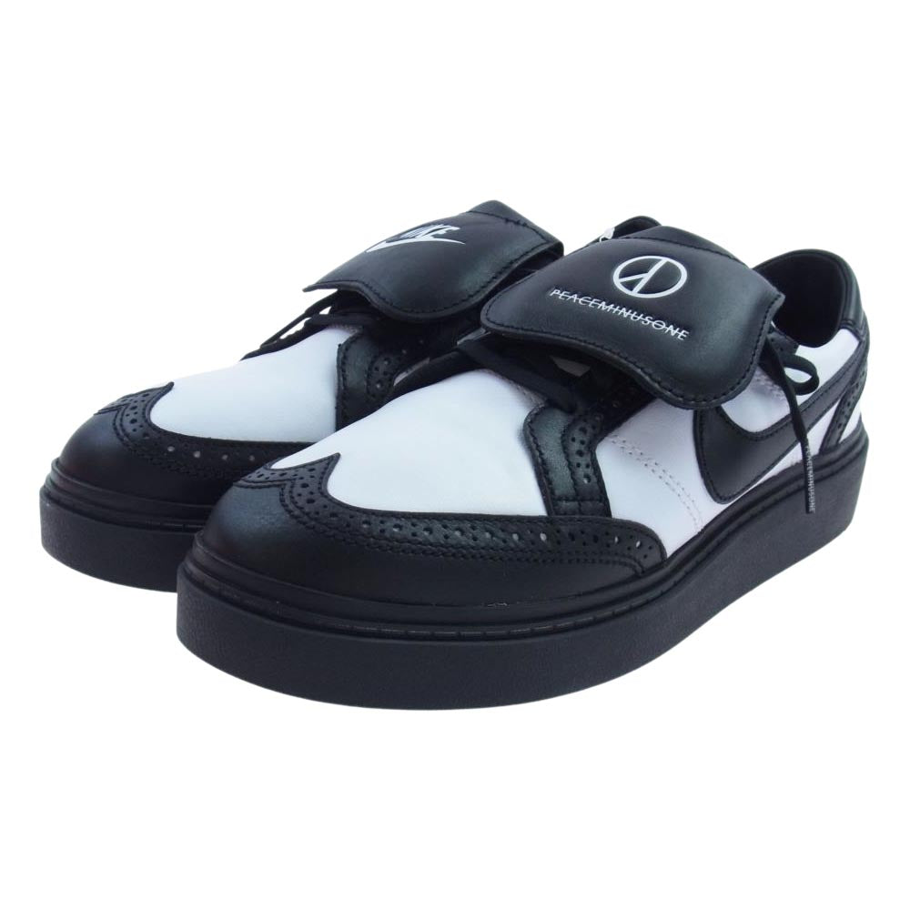 NIKE ナイキ DH2482-101 × PEACEMINUSONE ピースマイナスワン Kwondo 1 クウォンド ウイングチップ スニーカー Black and White ブラック系 ホワイト系 27.5cm【新古品】【未使用】【中古】