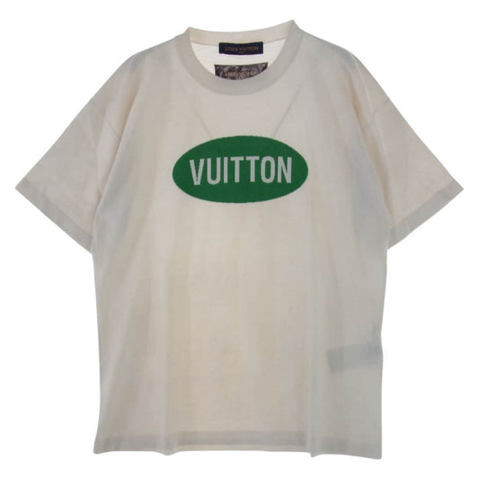 LOUIS VUITTON ルイ・ヴィトン 22SS RM221 JS5 HMN81W エブリデイ LV クルーネック ニット 半袖 Tシャツ オフホワイト系 S【中古】