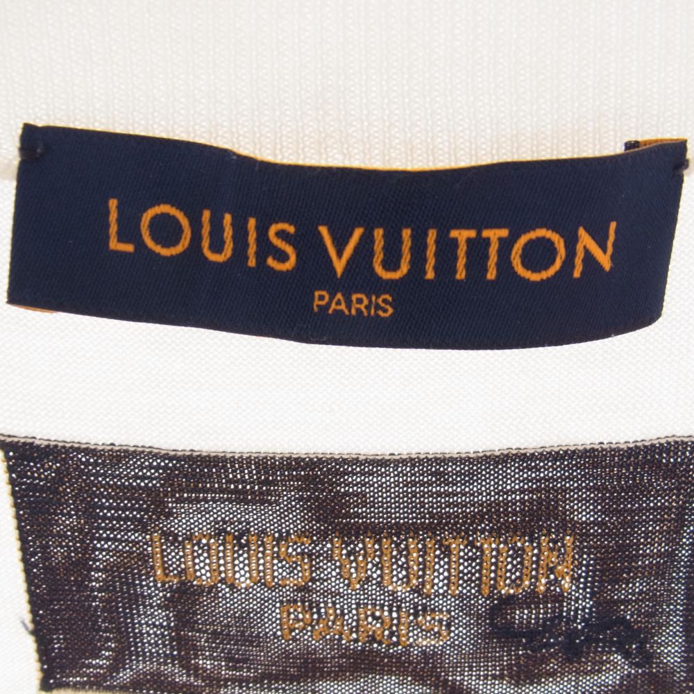 LOUIS VUITTON ルイ・ヴィトン 22SS RM221 JS5 HMN81W エブリデイ LV クルーネック ニット 半袖 Tシャツ オフホワイト系 S【中古】