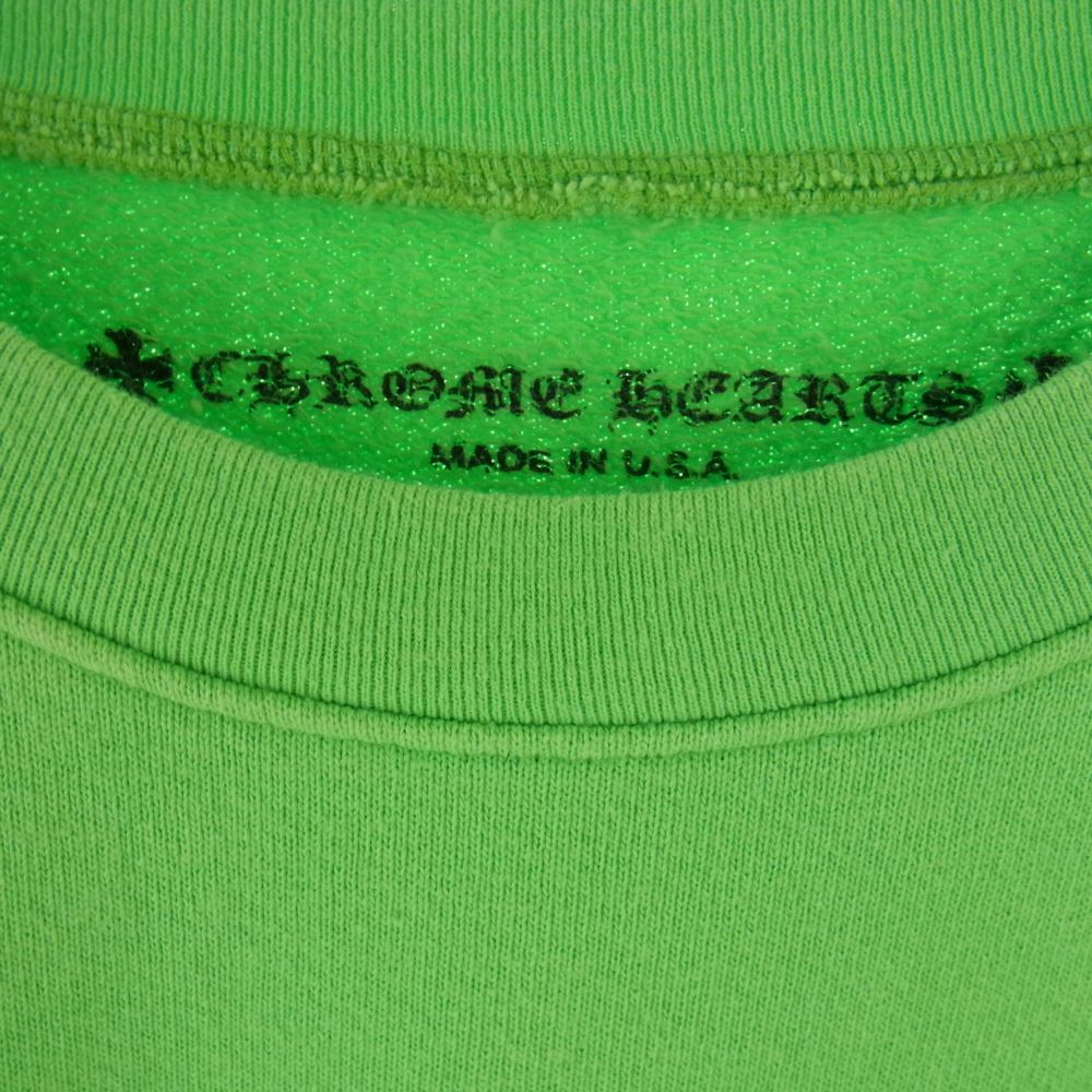 CHROME HEARTS クロムハーツ（原本無） MATTY BOY SEX RECORDS マッティボーイ クルーネック スウェット  ライトグリーン系 M【中古】