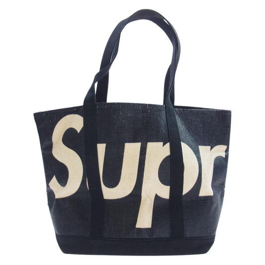 Supreme シュプリーム 20SS RAFFIA TOTE BAG ラフィア トート バッグ BLACK ブラック系【中古】
