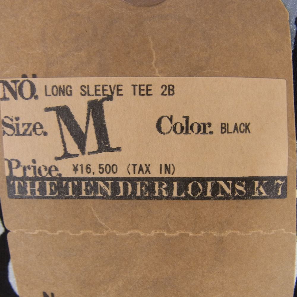 TENDERLOIN テンダーロイン LONG SLEEVE TEE 2B ロングスリーブ Tシャツ カットソー ブラック系 M【新古品】【未使用】【中古】