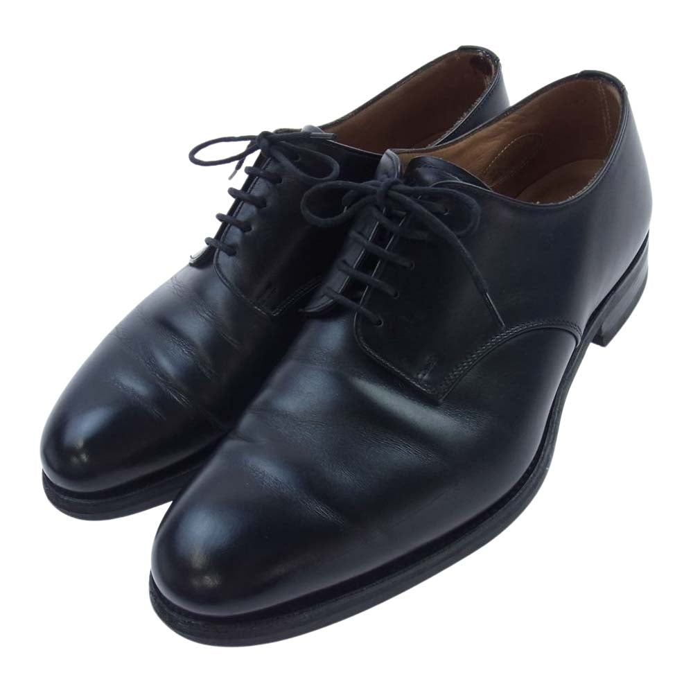 Alfred Sargent アルフレッドサージェント 4525 60 レザー ポストマン プレーントゥ ダービー シューズ ブラック系 8.5インチ【中古】