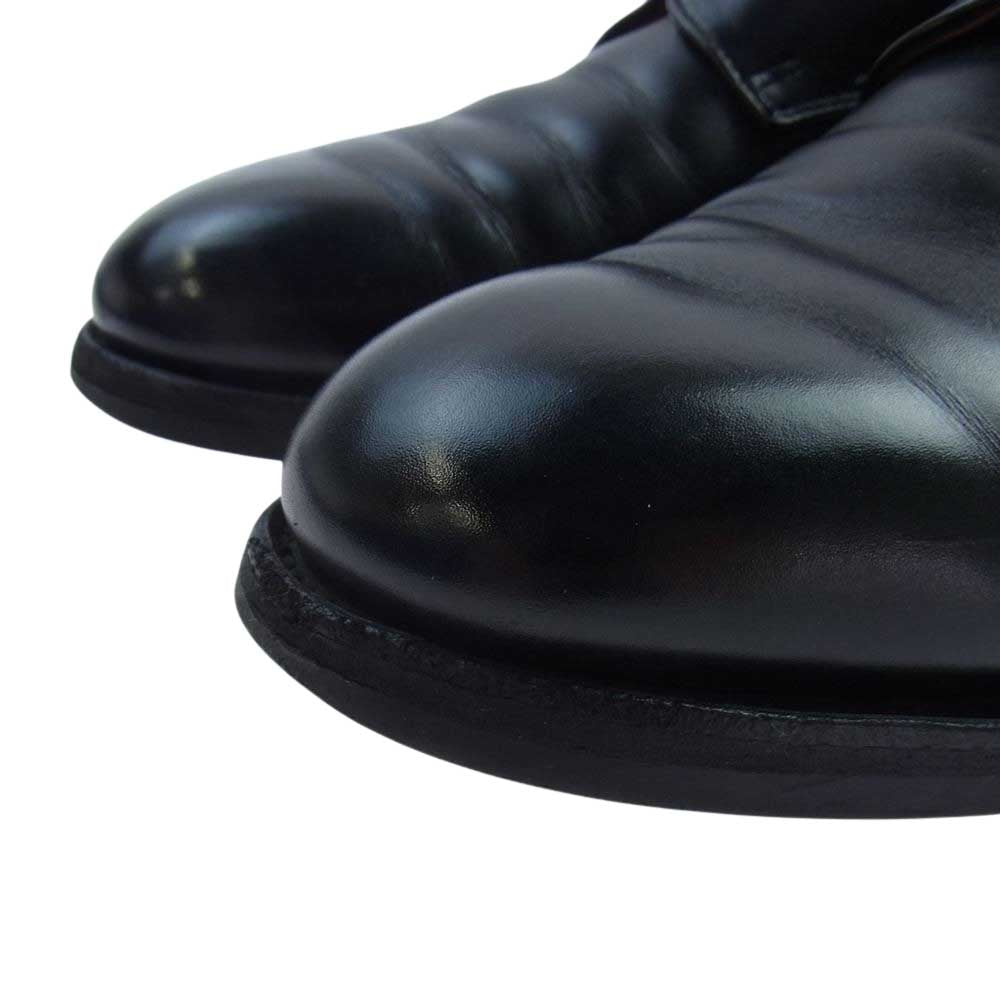 Alfred Sargent アルフレッドサージェント 4525 60 レザー ポストマン プレーントゥ ダービー シューズ ブラック系 8.5インチ【中古】