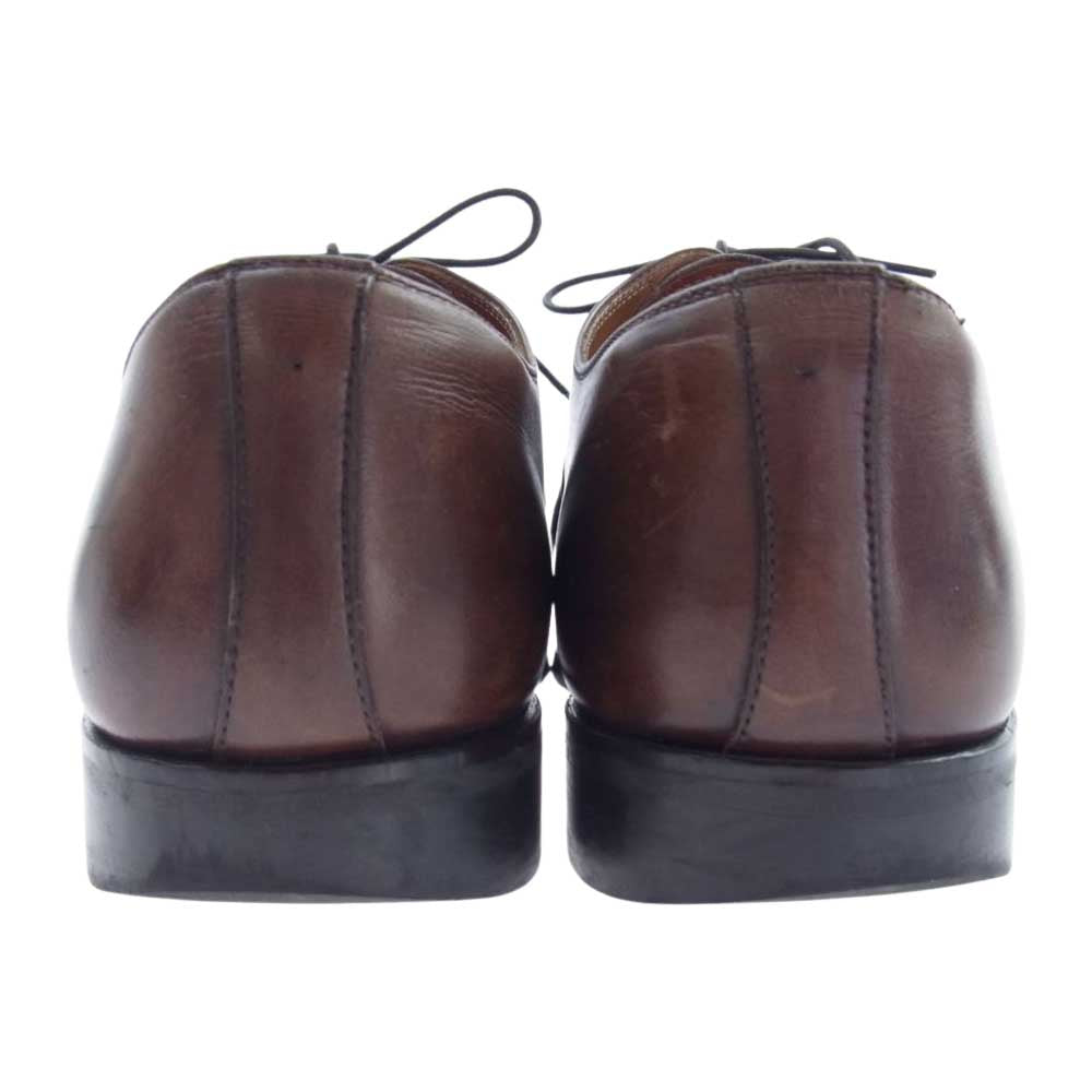 SCOTCH GRAIN スコッチグレイン T0016 ストレートチップ キャップトゥ ブラウン ドレス シューズ ダークブラウン系 24.5【中古】