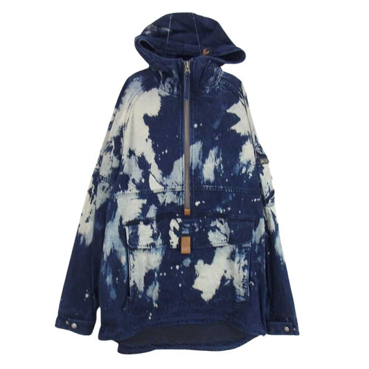 soe ソーイ 16SS 1161-41-005 BLEACH DENIM DECK PARKA ブリーチ ストレッチ デニム パーカー ブルー系 1【中古】