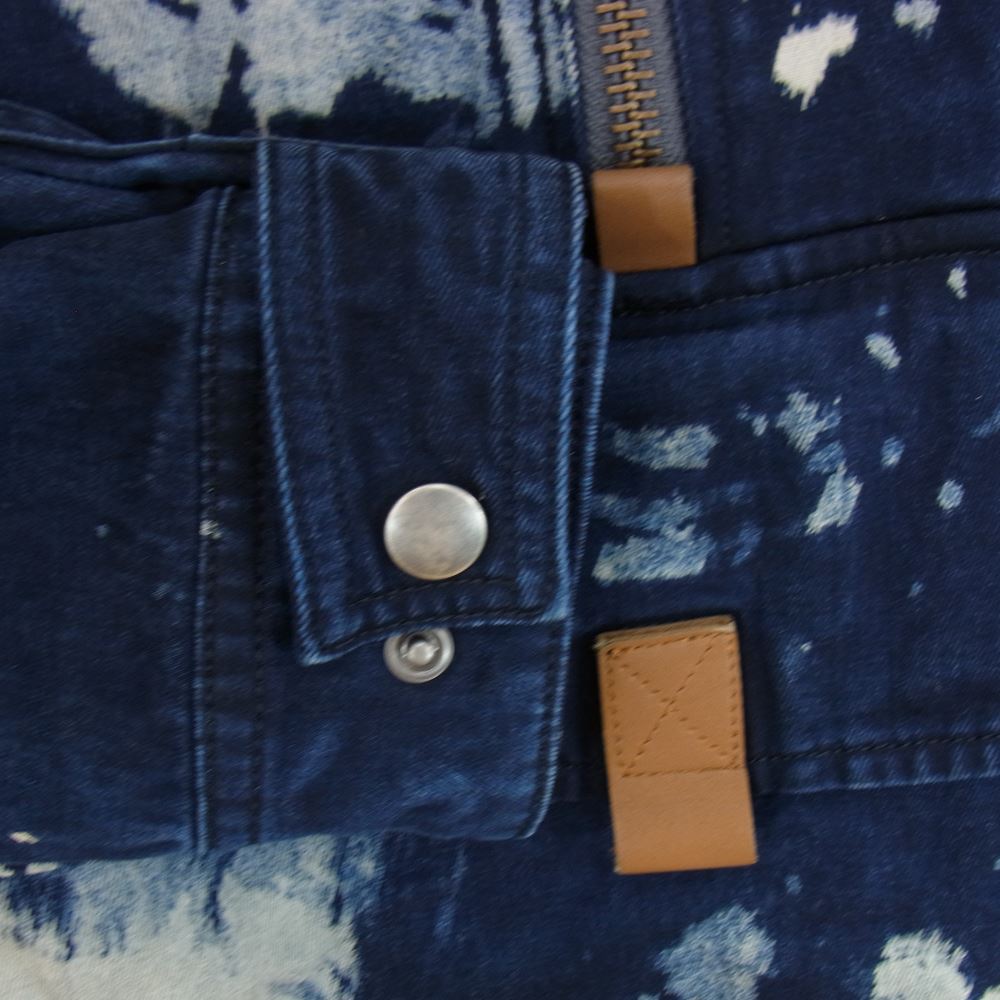 soe ソーイ 16SS 1161-41-005 BLEACH DENIM DECK PARKA ブリーチ ストレッチ デニム パーカー ブルー系 1【中古】