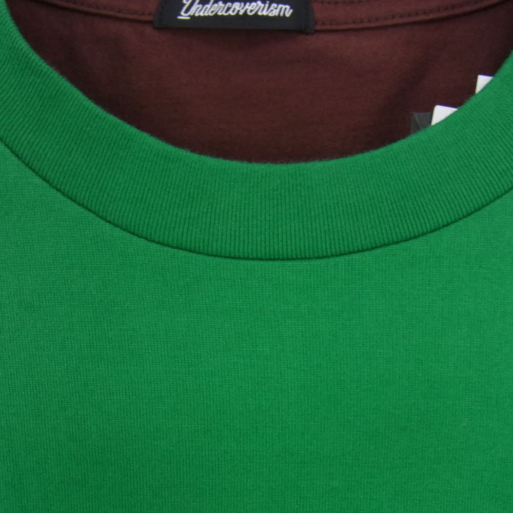 UNDERCOVER アンダーカバー UI1B4808 前後切替TEE NEO BOY ネオボーイ Tシャツ グリーン系 3【新古品】【未使用】【中古】