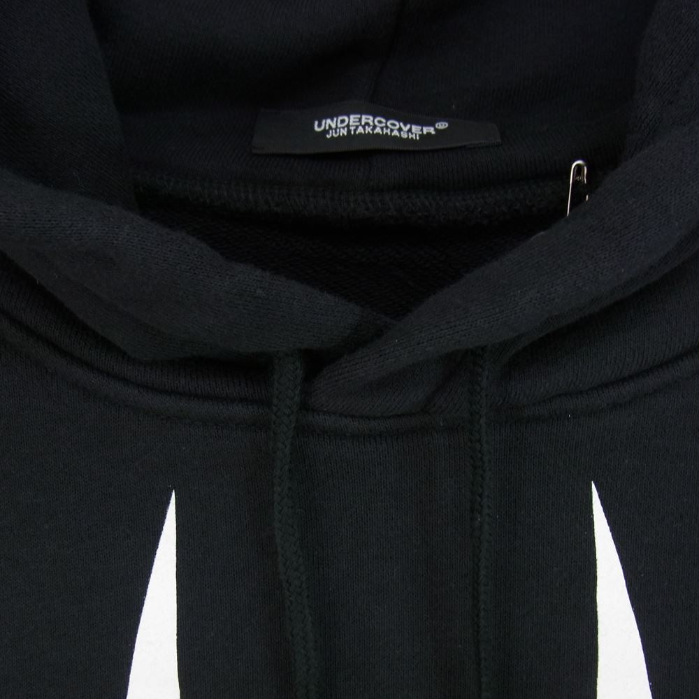 UNDERCOVER アンダーカバー 20AW UCZ4893-6 隠密ロゴ プリント プルオーバー パーカー ブラック系 3【新古品】【未使用】【中古】