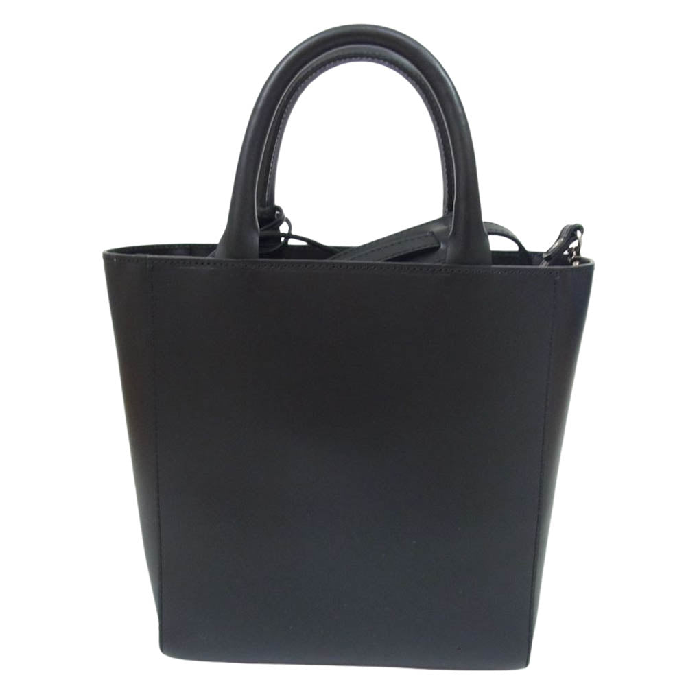 UNDERCOVER アンダーカバー UC1B8B01 クロコ型押し ロゴ レザー 2WAY ミニトート ショルダーバッグ ブラック系【新古品】【未使用】【中古】