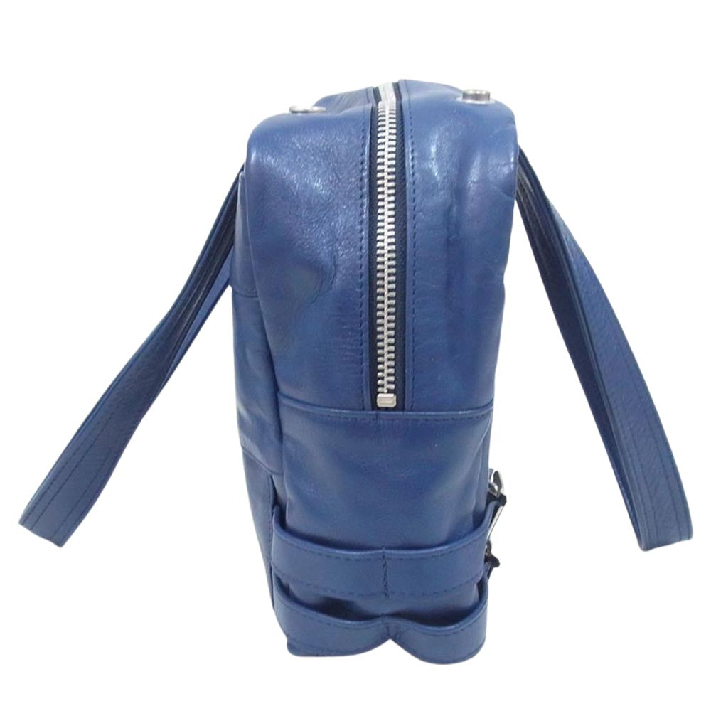 UNDERCOVER アンダーカバー 16SS ライダース レザー ハンドバッグ ブルー系【中古】