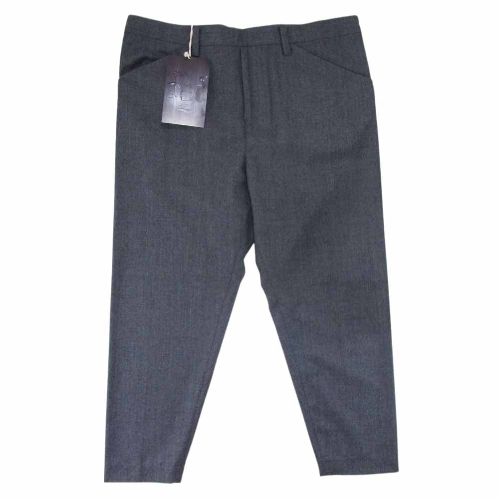 SUNSEA サンシー 19AW 19A42 N.M BRUSHED PANTS ウール スラックス チャコール ブラック チャコール系 2【新古品】【未使用】【中古】