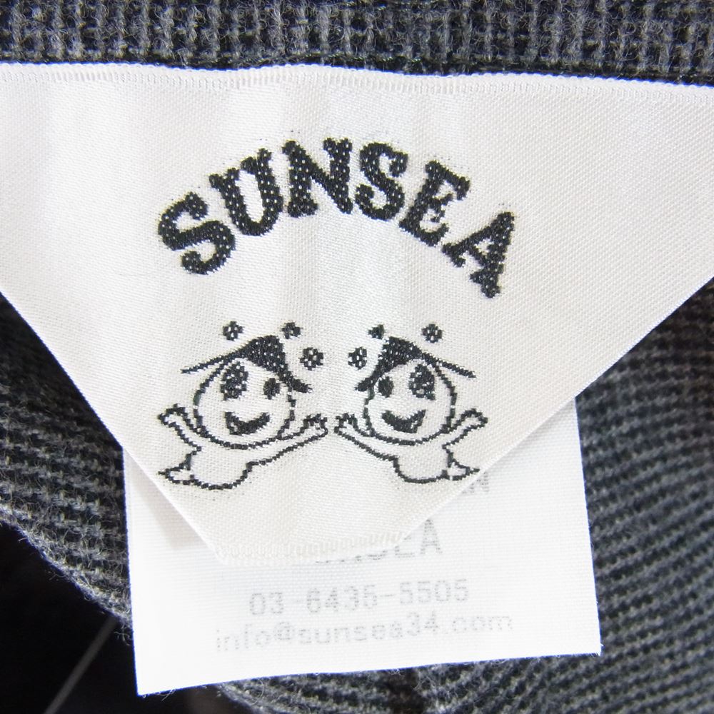 SUNSEA サンシー 19AW 19A42 N.M BRUSHED PANTS ウール スラックス チャコール ブラック チャコール系 2【新古品】【未使用】【中古】