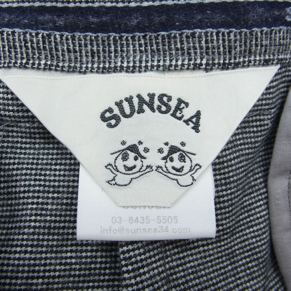 SUNSEA サンシー 19AW 19A43 N.M BRUSHED M2 PANTS ウール スラックス ブラック系 ホワイト系 2【新古品】【未使用】【中古】