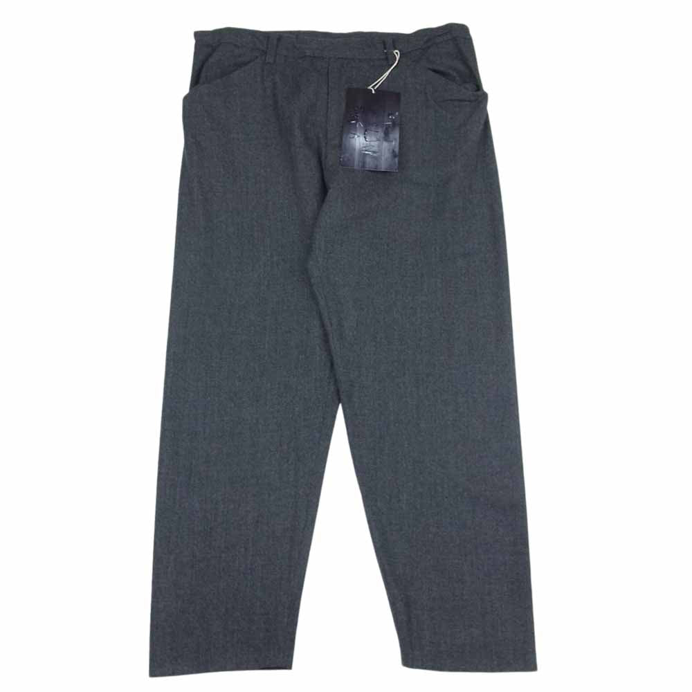SUNSEA サンシー 19AW 19A43 N.M BRUSHED M2 PANTS ウール スラックス チャコール ブラック ブラック系 チャコール系 2【新古品】【未使用】【中古】