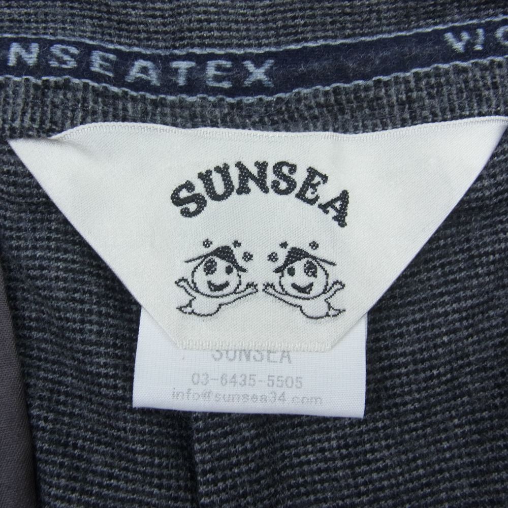 SUNSEA サンシー 19AW 19A43 N.M BRUSHED M2 PANTS ウール スラックス チャコール ブラック ブラック系 チャコール系 2【新古品】【未使用】【中古】