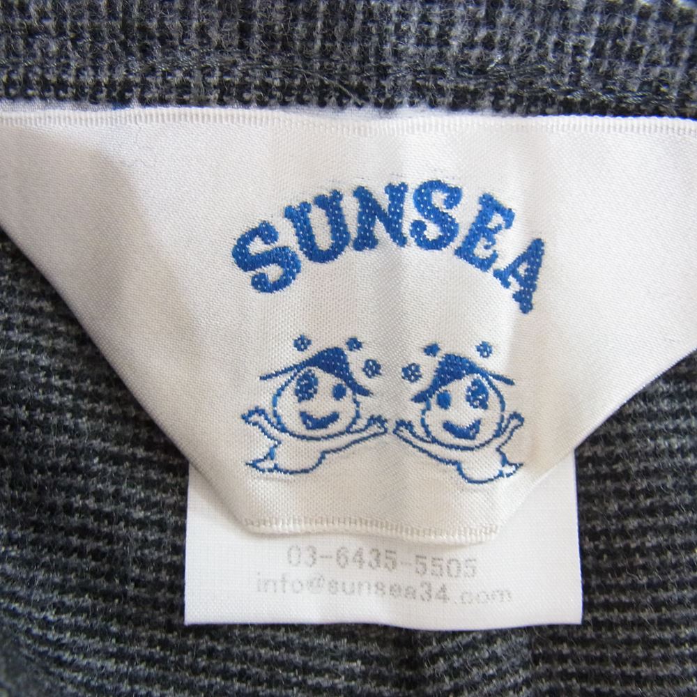 SUNSEA サンシー 19AW 19A42 N.M BRUSHED PANTS ウール スラックス チャコール ブラック チャコール系 3【新古品】【未使用】【中古】