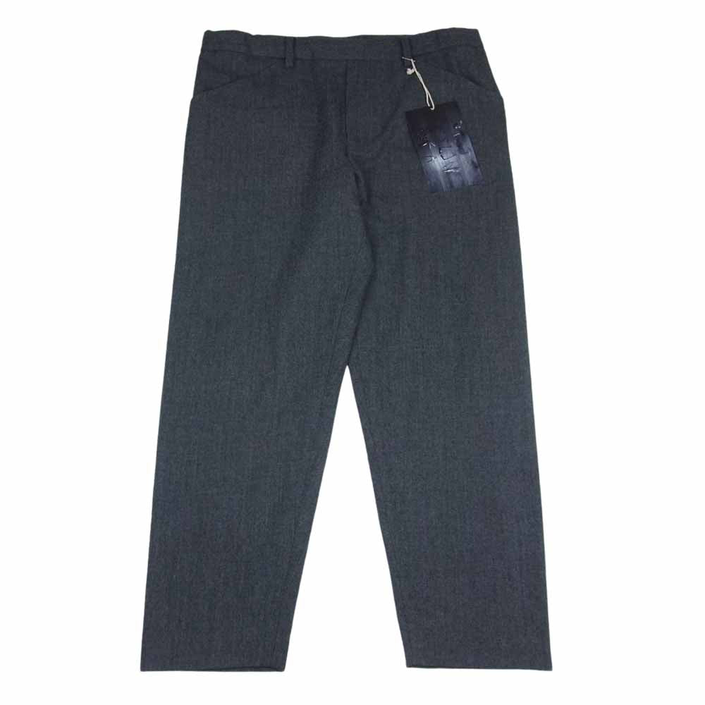 SUNSEA サンシー 19AW 19A43 N.M BRUSHED M2 PANTS ウール スラックス チャコール ブラック ブラック系 チャコール系 2【新古品】【未使用】【中古】