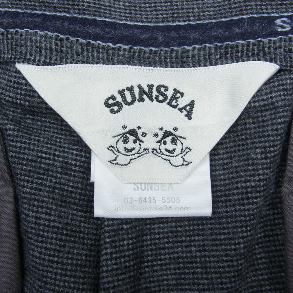 SUNSEA サンシー 19AW 19A43 N.M BRUSHED M2 PANTS ウール スラックス チャコール ブラック ブラック系 チャコール系 2【新古品】【未使用】【中古】