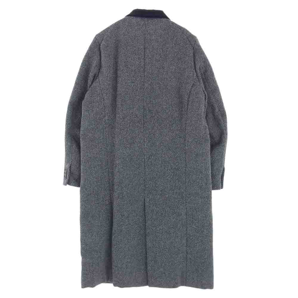 SUNSEA サンシー 18AW 18A36 GUMMI COAT ウール チェスターコート ブラック系 ホワイト系 2【新古品】【未使用】【中古】