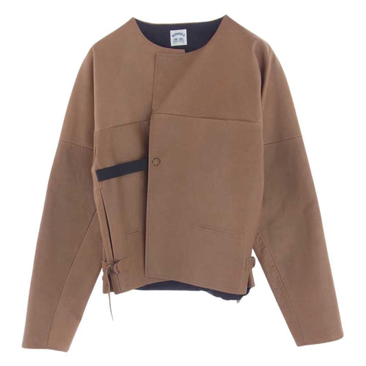 SUNSEA サンシー 21SS 21S30 MOTOR CYCLE W Jacket  レザー ライダース ジャケット ブラウン系 3【新古品】【未使用】【中古】