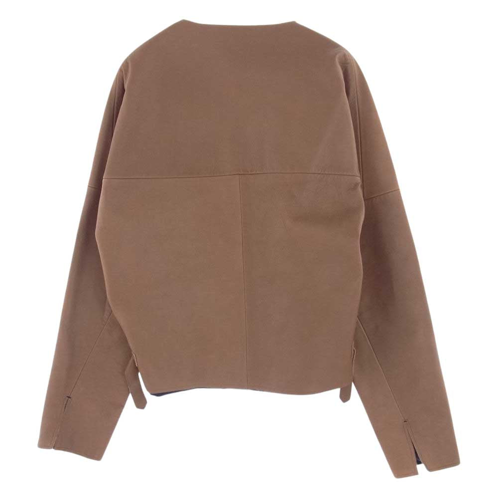 SUNSEA サンシー 21SS 21S30 MOTOR CYCLE W Jacket  レザー ライダース ジャケット ブラウン系 3【新古品】【未使用】【中古】