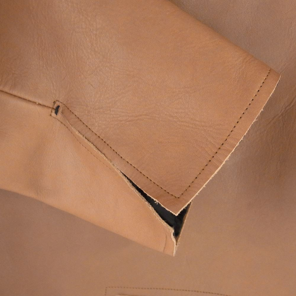 SUNSEA サンシー 21SS 21S30 MOTOR CYCLE W Jacket  レザー ライダース ジャケット ブラウン系 3【新古品】【未使用】【中古】