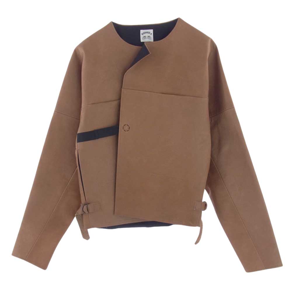 SUNSEA サンシー 21SS 21S30 MOTOR CYCLE W Jacket レザー ライダース ジャケット ブラウン系 2【新古品】【未使用】【中古】