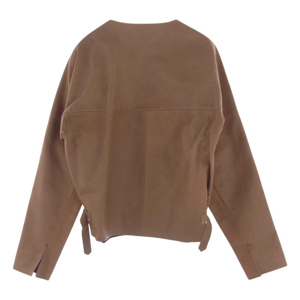 SUNSEA サンシー 21SS 21S30 MOTOR CYCLE W Jacket レザー ライダース ジャケット ブラウン系 2【新古品】【未使用】【中古】