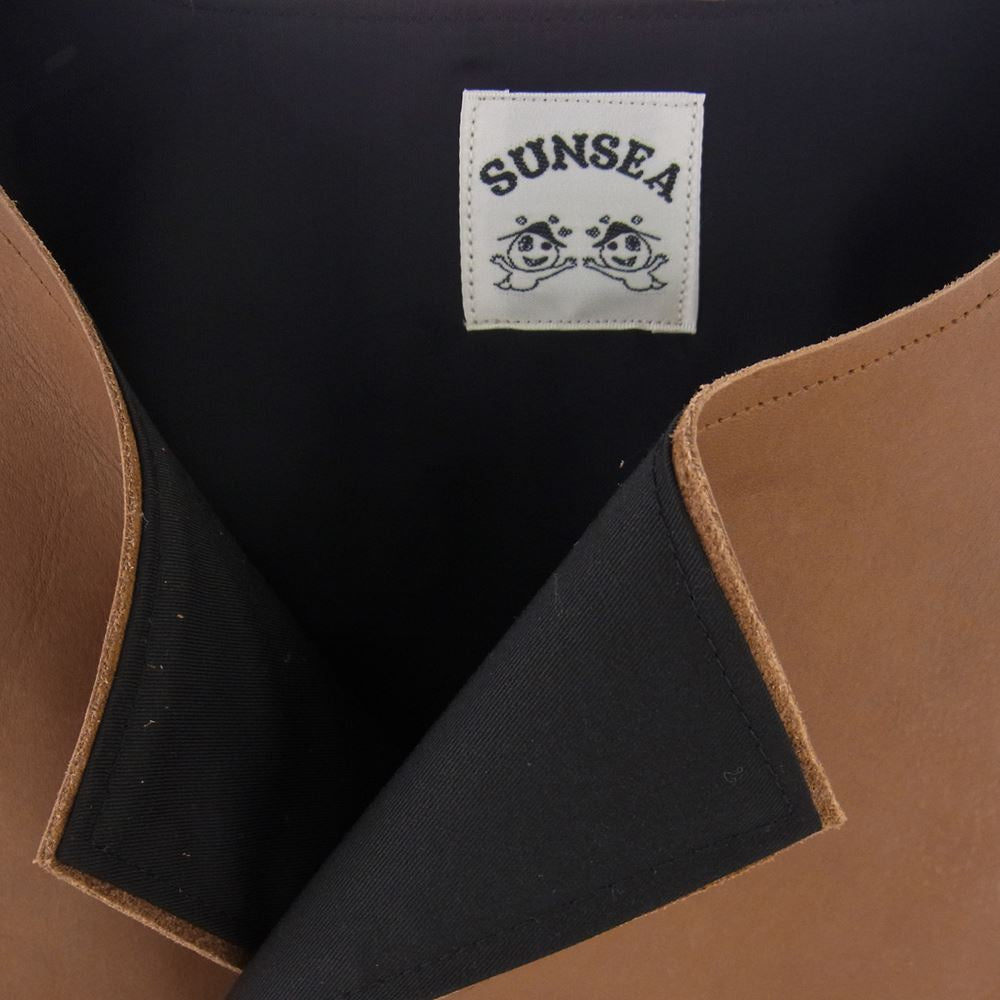 SUNSEA サンシー 21SS 21S30 MOTOR CYCLE W Jacket レザー ライダース ジャケット ブラウン系 2【新古品】【未使用】【中古】