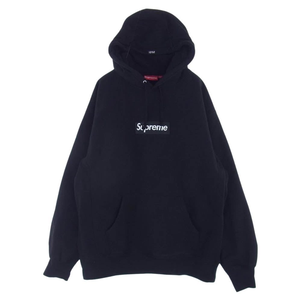 Supreme シュプリーム 21AW  Box Logo Hooded Sweatshirt ボックスロゴ パーカー ブラック系 L【中古】
