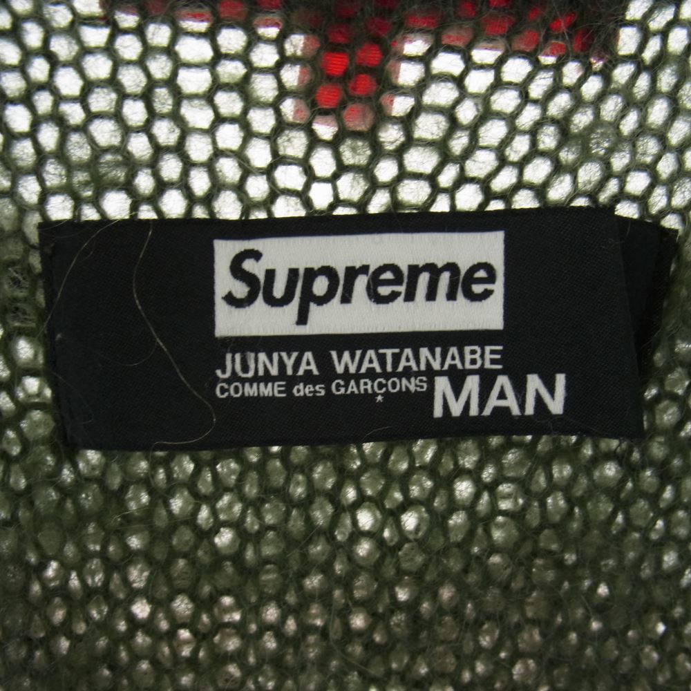 Supreme シュプリーム 21AW × JUNYA WATANABE COMME des GARCONS MAN Brushed Camo Sweater ジュンヤ ワタナベ コム デ ギャルソン カモ柄 セーター グリーン系 ブラウン系 L【中古】