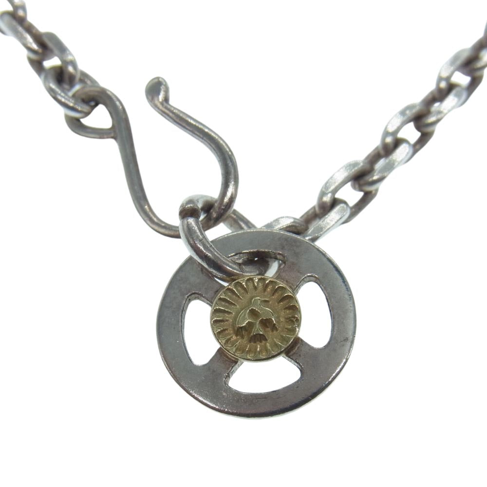 WINGROCK ウィングロック 金メタル メディスンホイール フック チェーン ネックレス シルバー系【中古】