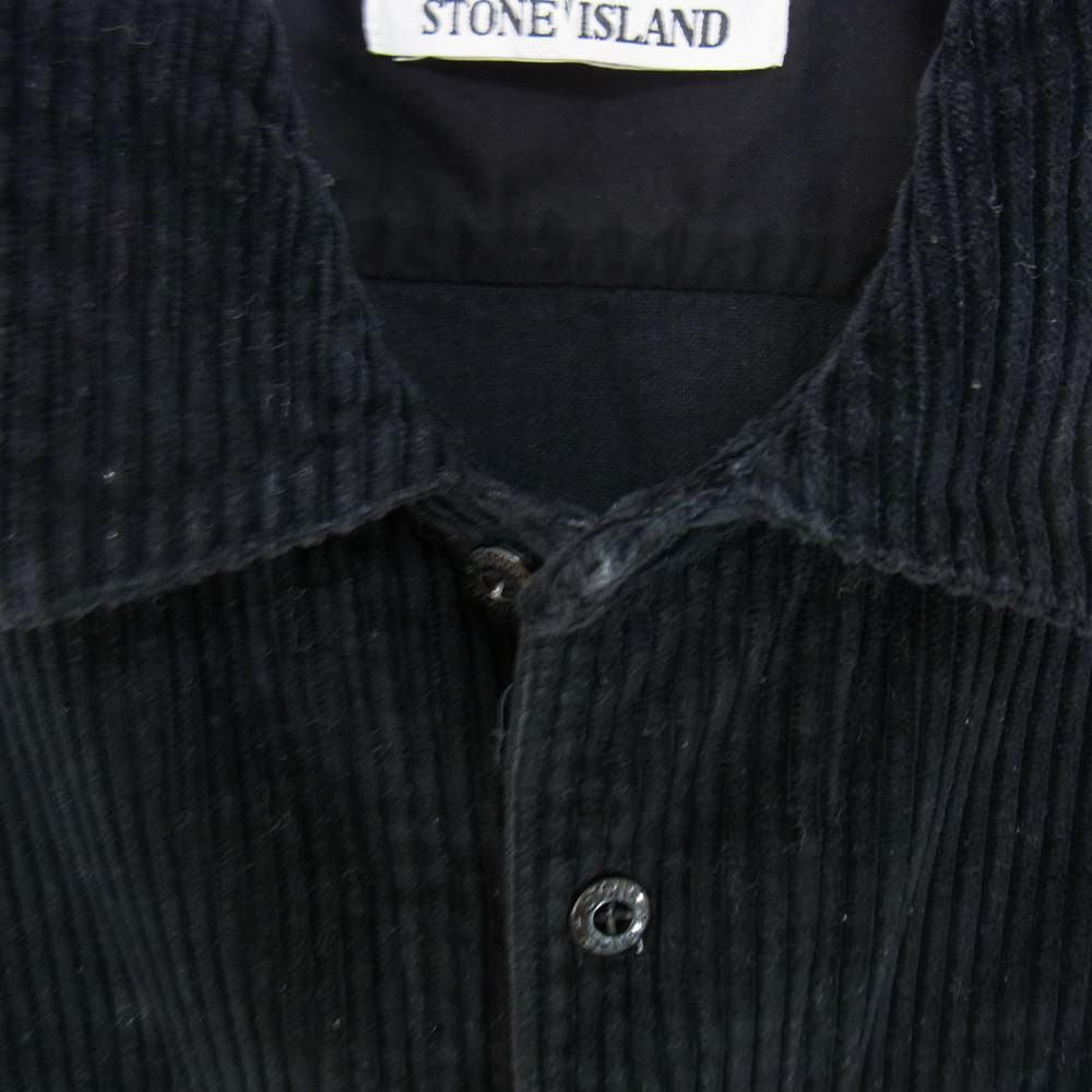 stoneislandstone island コーデュロイシャツ ブラック 751512111