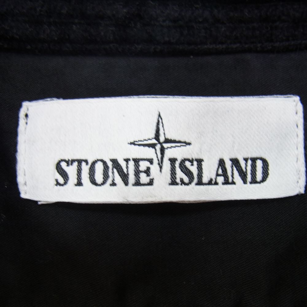 STONE ISLAND ストーンアイランド 751512111 国内正規品 コーデュロイ 長袖 シャツ ブラック系 L【中古】