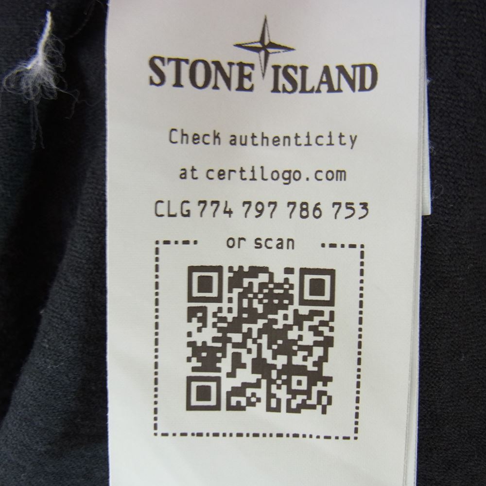 STONE ISLAND ストーンアイランド 751512111 国内正規品 コーデュロイ 長袖 シャツ ブラック系 L【中古】