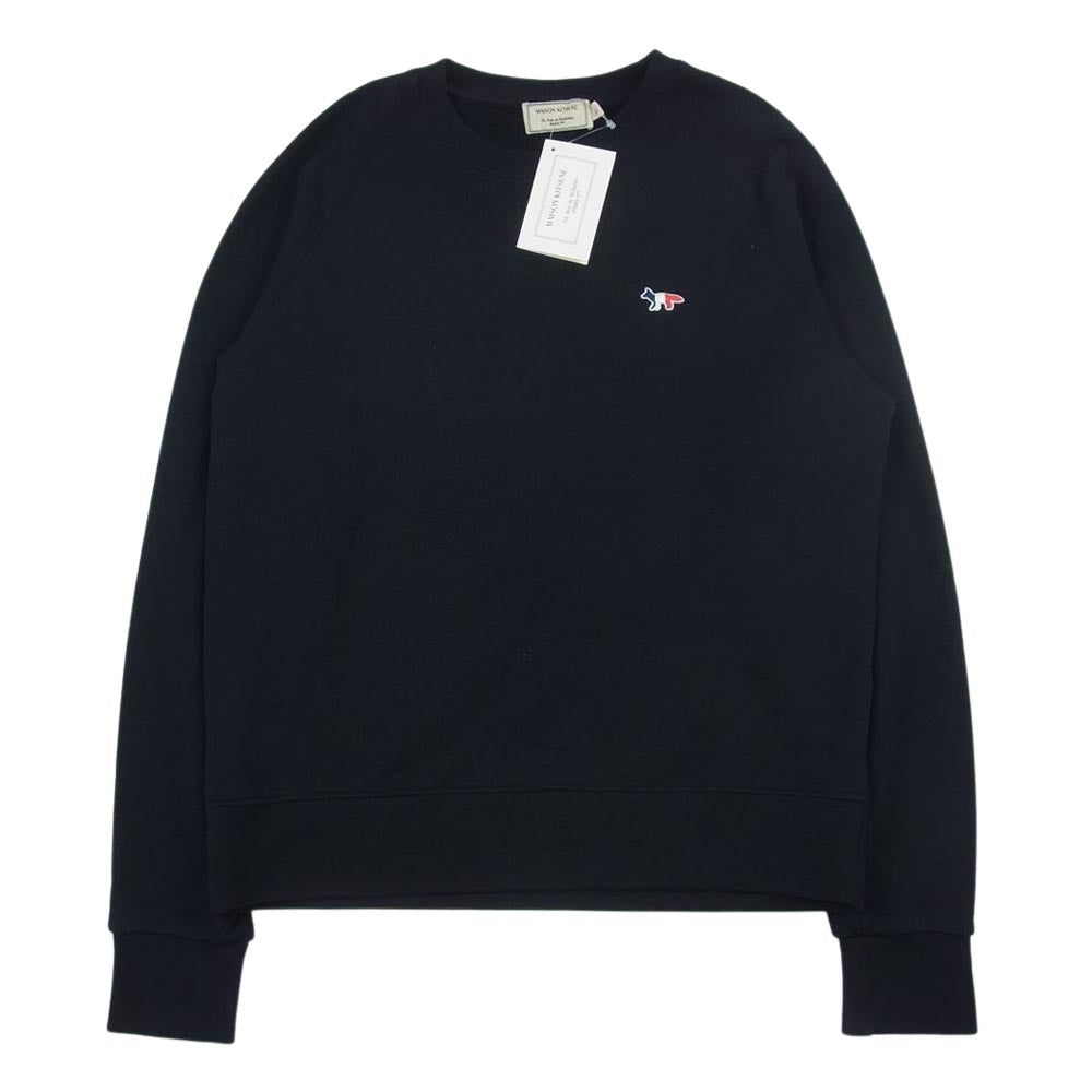 MAISON KITSUNE メゾンキツネ FW00308KM0001 フォックス パッチ トレーナー スウェット ブラック系 L【中古】