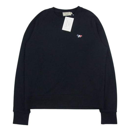 MAISON KITSUNE メゾンキツネ FW00308KM0001 フォックス パッチ トレーナー スウェット ブラック系 L【中古】