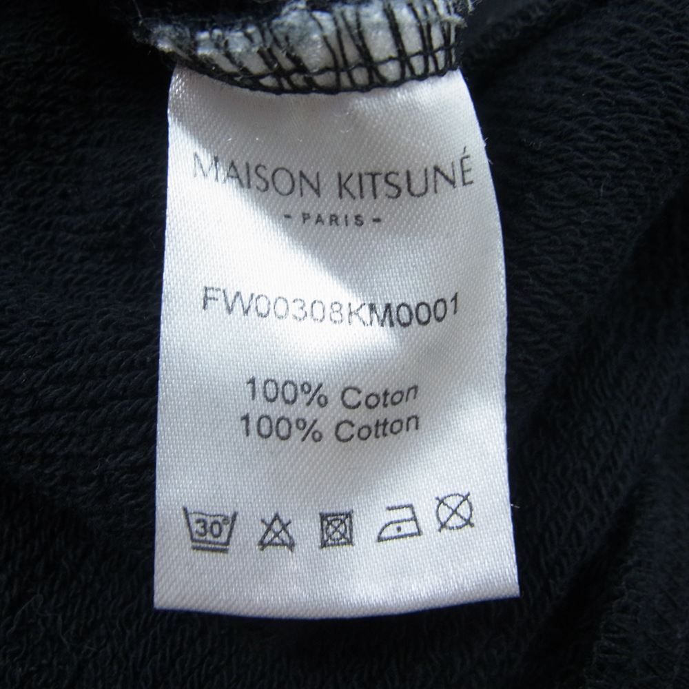 MAISON KITSUNE メゾンキツネ FW00308KM0001 フォックス パッチ トレーナー スウェット ブラック系 L【中古】