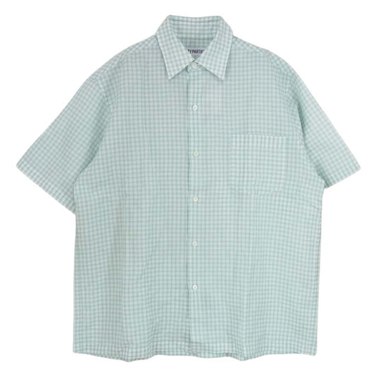 WACKO MARIA ワコマリア ギンガムチェック コットンリネン 半袖シャツ S【中古】