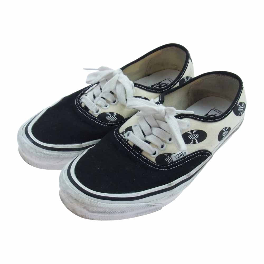 WACKO MARIA ワコマリア VANS OG AUTHENTIC LX バンズ レコード柄 オーセンティック スニーカー ブラック系 ホワイト系【中古】
