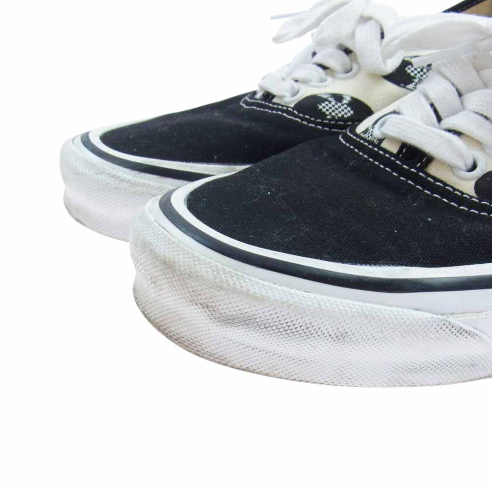 WACKO MARIA ワコマリア VANS OG AUTHENTIC LX バンズ レコード柄 オーセンティック スニーカー ブラック系 ホワイト系【中古】