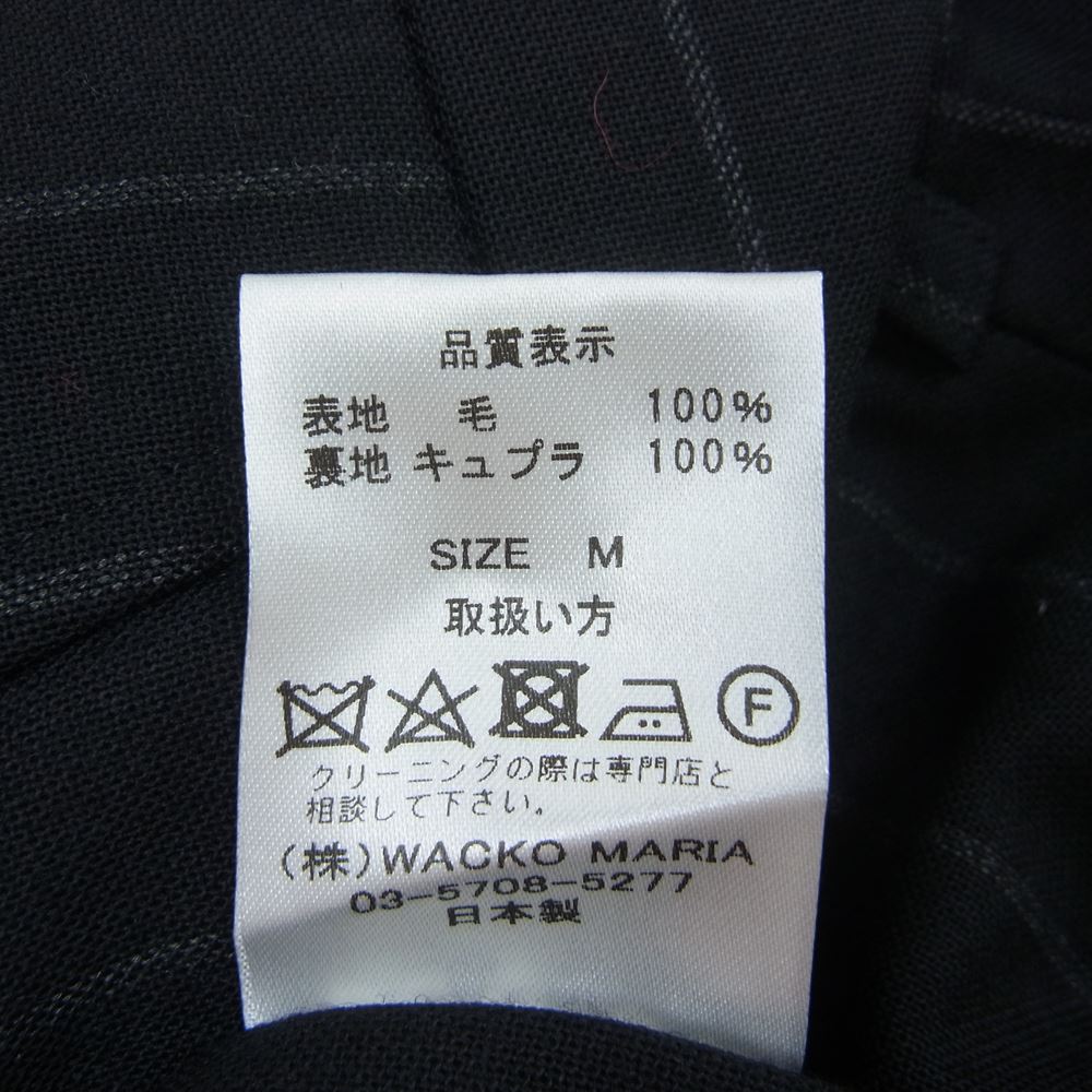 WACKO MARIA ワコマリア 20SS-WMP-PT06 DORMEUIL PLEATED SHORT TROUSERS TYPE-6 ストライプ ショーツ ハーフパンツ ブラック系 M【中古】