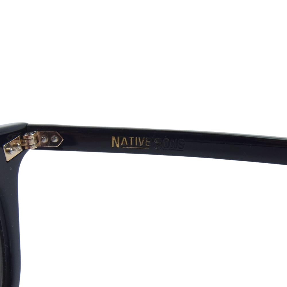 WACKO MARIA ワコマリア NATIVE SONS ネイティブサンズ PL-039E アイウェア 眼鏡 ブラック系 46.2□22.5-144【中古】