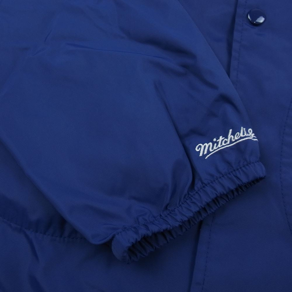 ミッチェルアンドネス ニューヨーク レンジャース ナイロン コーチ ジャケット ネイビー系 L【中古】