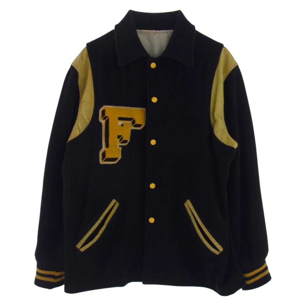 ヴィンテージ 60s KAYE BROS アワード ジャケット スタジャン ブラック系 イエロー系 42【中古】