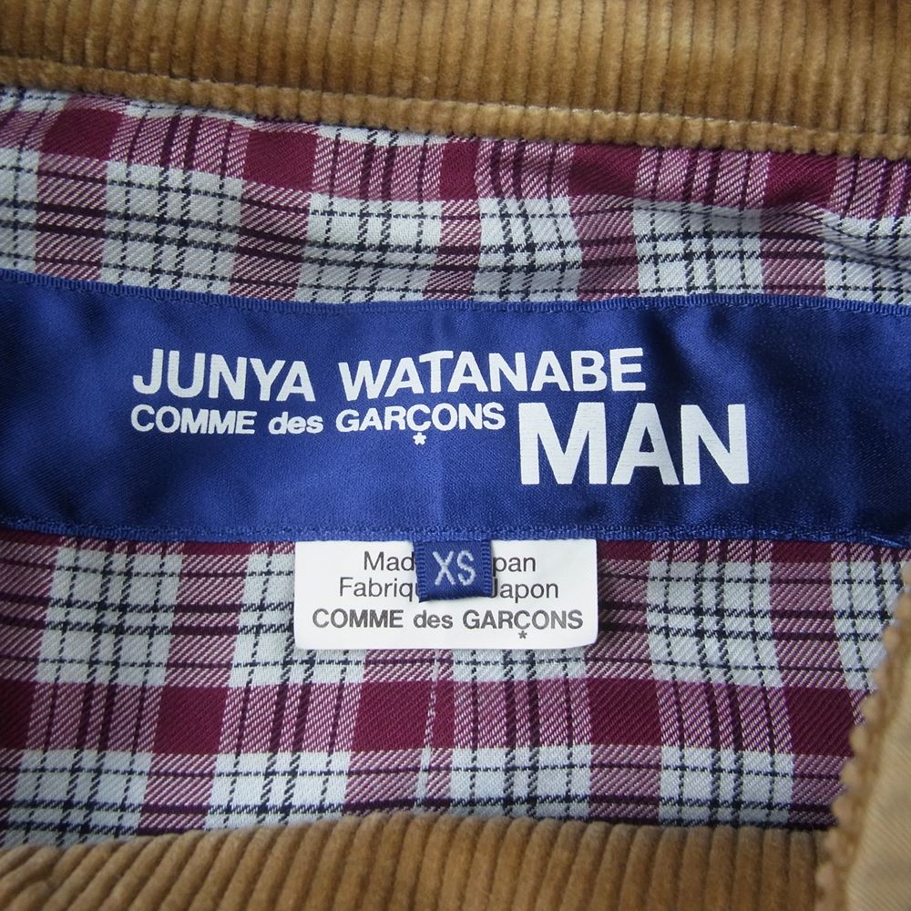 JUNYA WATANABE COMME des GARCONS MAN ジュンヤワタナベコムデギャルソンマン 21AW WH-J031 綿エステルギャバ スイングトップ ベージュ系 XS【美品】【中古】
