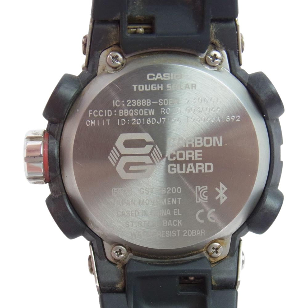 G-SHOCK ジーショック GST-B200 G-STEEL ソーラー カーボン コアガード リストウォッチ 腕時計 シルバー系 ブラック系【中古】