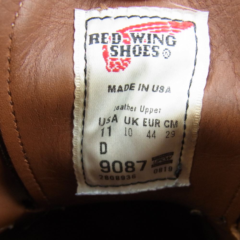 RED WING レッドウィング 9087 Mil-1 Blucher Oxford ミル ワン ブルーチャー オックスフォード シューズ ブラック系 US11D【中古】