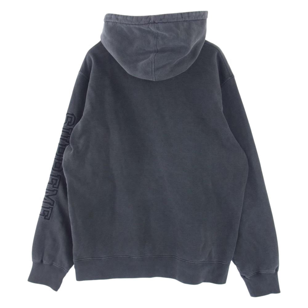 Supreme シュプリーム 15SS Overdyed Hooded Sweatshirt オーバーダイ フーデッド スウェットシャツ プルオーバー パーカー グレー系 L【中古】